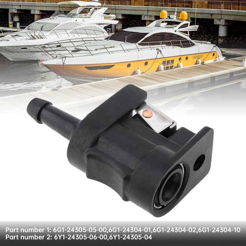ePathChina 6mm Male Fuel Pipe Joint Comp Fitting Fit for Yamaha Outboard Motor, Wear-resistant Male Fuel Line Connector - Image 4